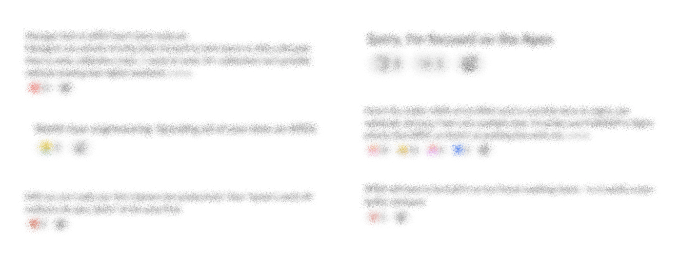 Redacted feedback